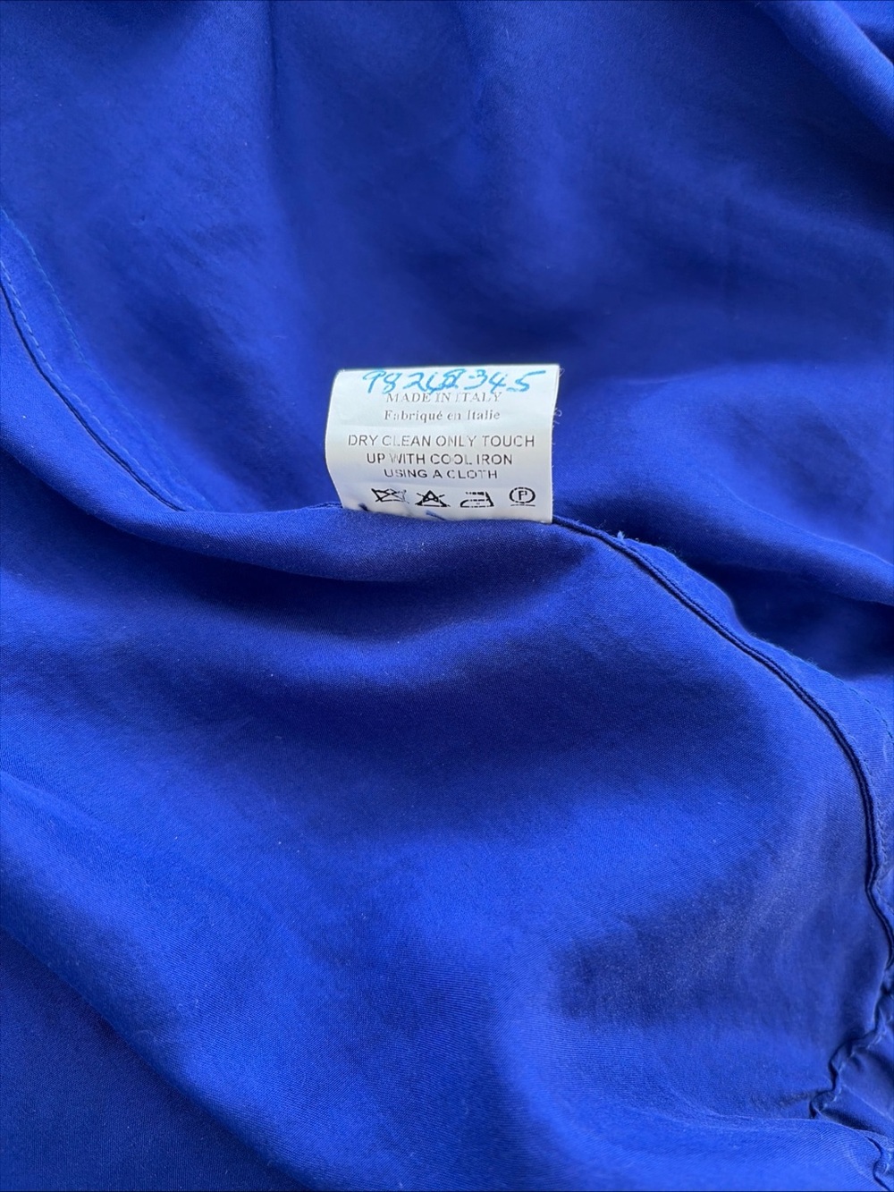 Malo Italy 100% Cashmere Jacket Women’s EU 42 Royal Blue Silk Lined Full Zip - Picture 10 of 11